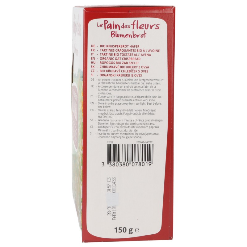 TARTINE AVENA&RISO S/GLUT.BIO150G PAIN