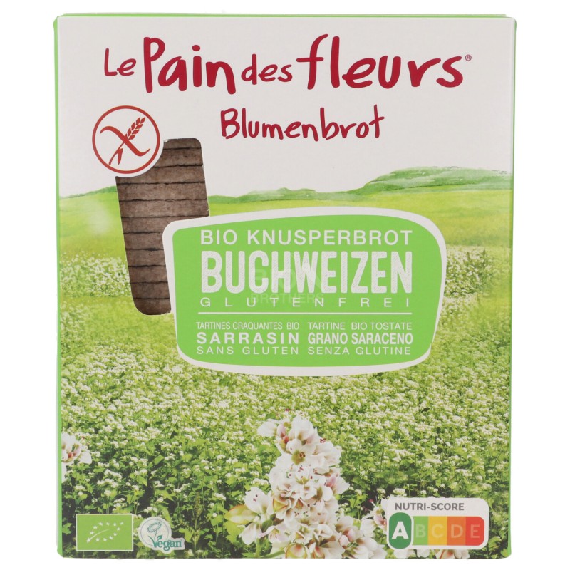 Tartine con grano saraceno tostate tipo estruse