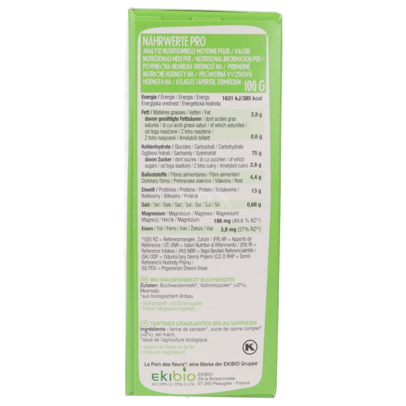 Tartine con grano saraceno tostate tipo estruse