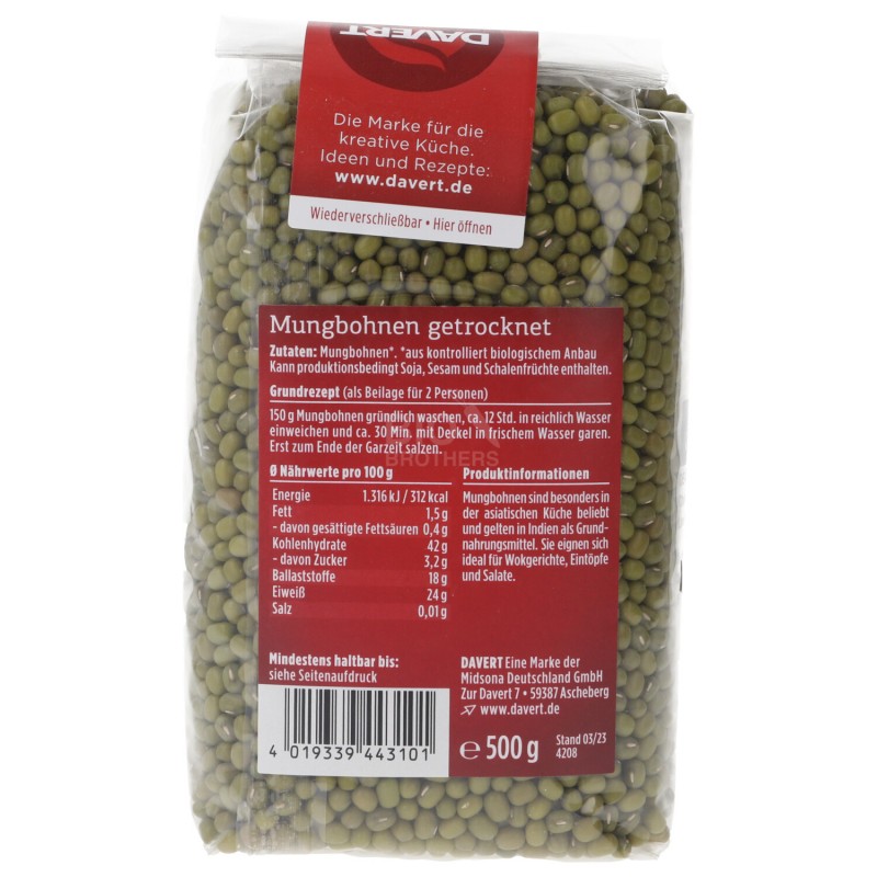 Fagioli Verdi Mungo secchi Biologici