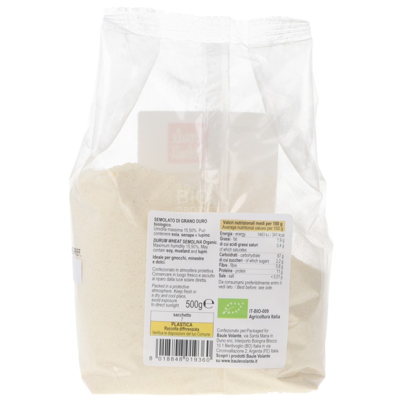 SEMOLINO GR.DURO BIO 500GR 