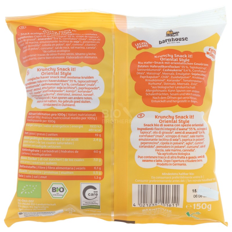 KRUNCHY SNACK ORIENTAL STYLE BIO 150G