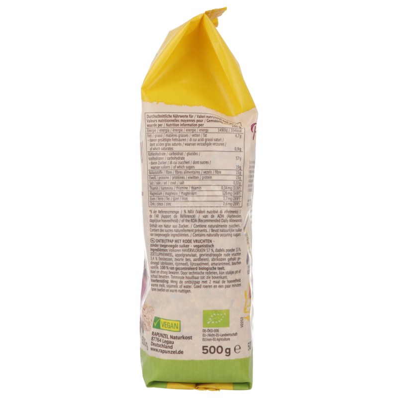 PORRIDGE FRUTTI ROSSI BIO 500GR