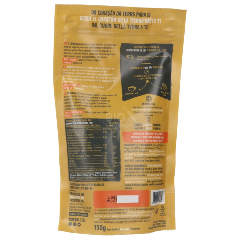 Curcuma con Pepe Nero in polvere Biologica