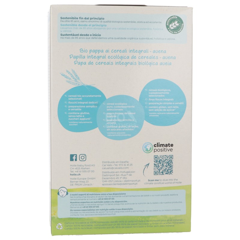 Pappa di Avena biologica per neonati dal quarto mese
