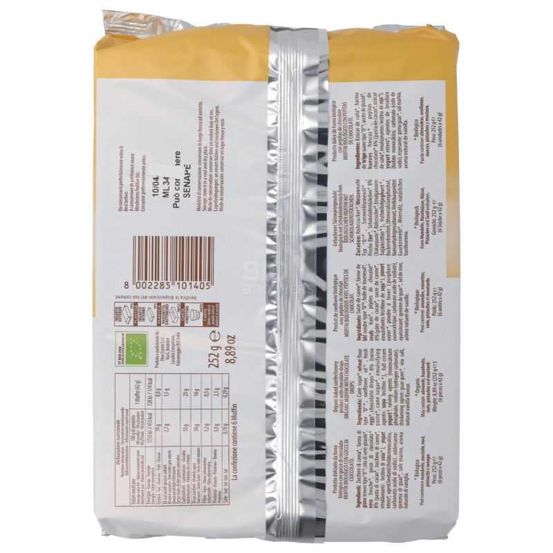 MUFFIN GOCCE CIOCC. 6X42GR PIUMETTE