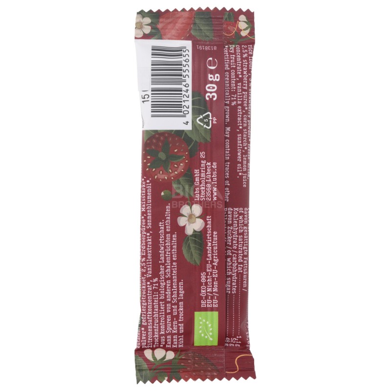 Barretta Fragola & frutta secca Biologica