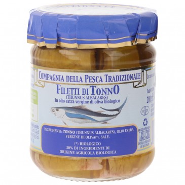 Filetti di tonno alalunga in olio evo Filetti di tonno alalunga in olio evo