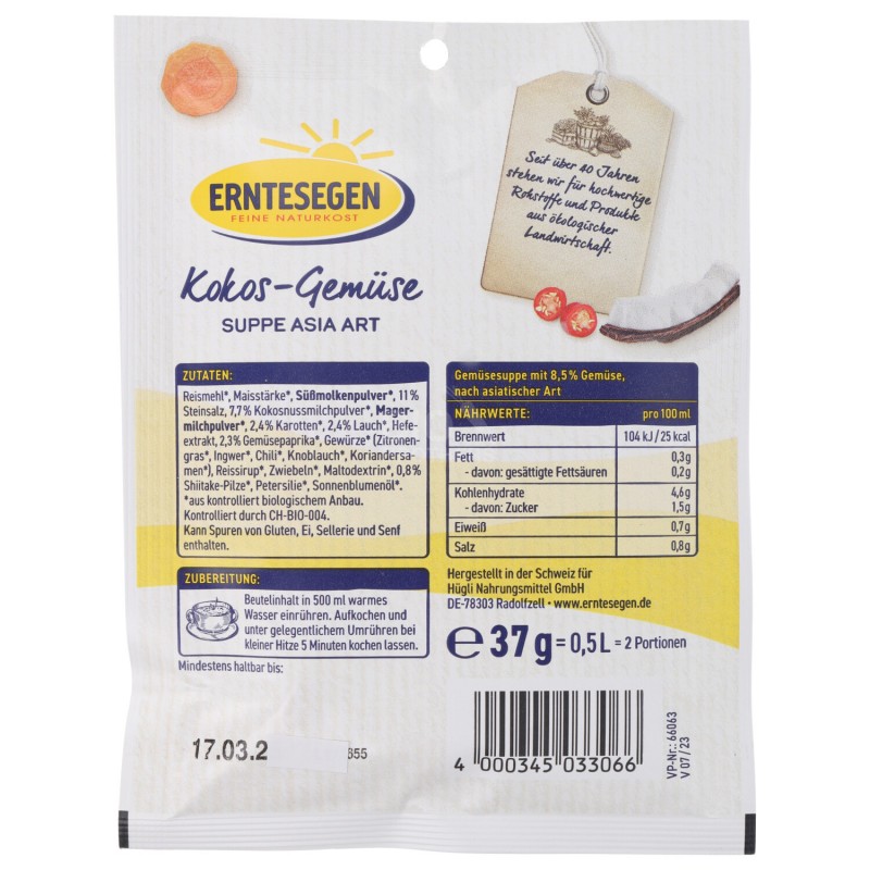 ZUPPA COCCO-VERDURE ASIA STYLE BIO  37G