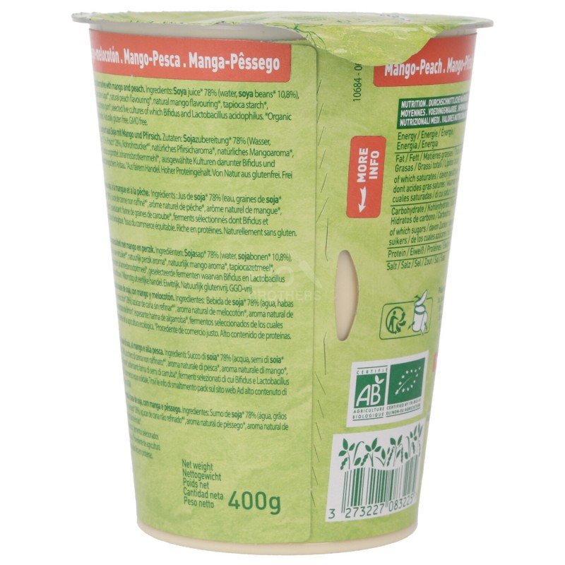 DES. SOIA PESCA/MANGO 400GR SOJADE