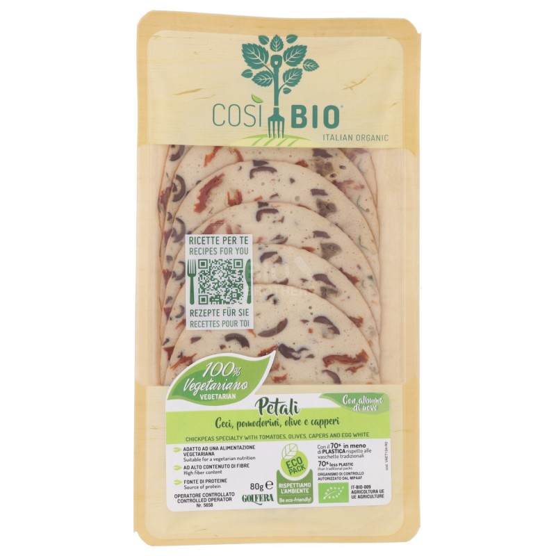 Petali con ceci pomodori e olive