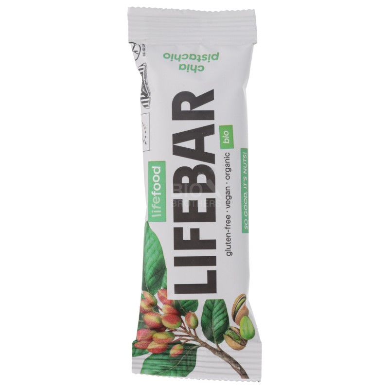 Lifebar superfoods con chia pistacchio bio raw