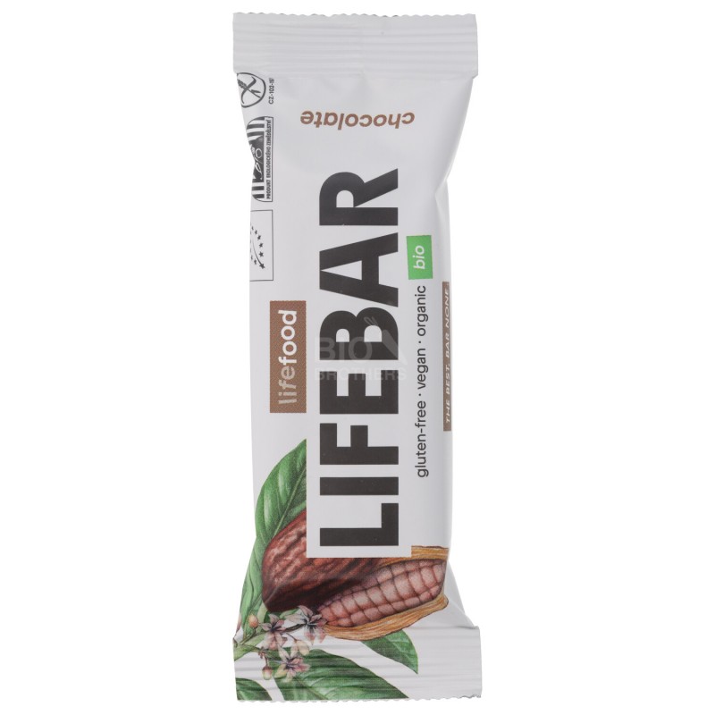 Lifebar Chocolate barretta frutta secca e cacao raw bio
