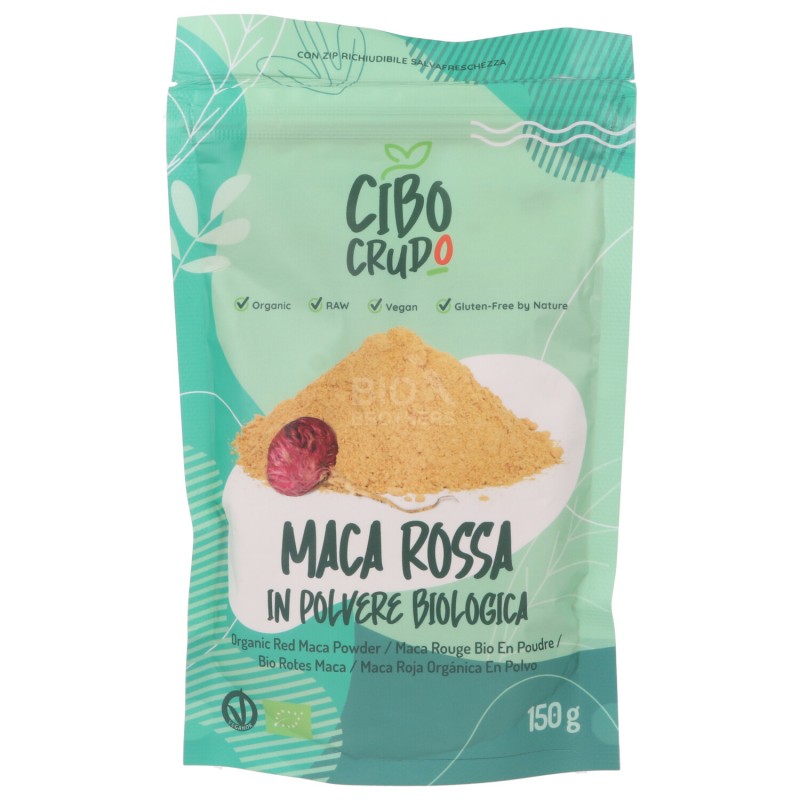 MACA ROSSA CRUDA IN POLVERE BIOLOGICA 150G CIBOCRUDO