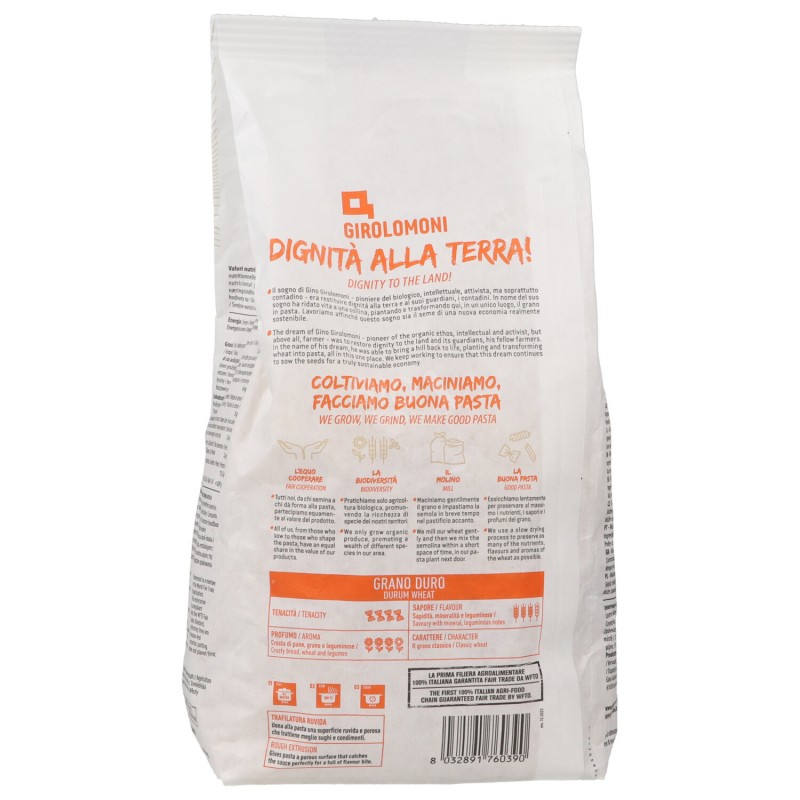 Pasta Rigatoni di Grano Duro Bio trafilati al bronzo