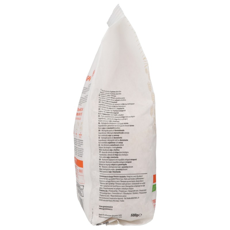 Pasta Rigatoni di Grano Duro Bio trafilati al bronzo