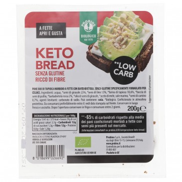 KETO BREAD S/GLUT. BIO 200GR KETO BREAD S/GLUT. BIO 200GR