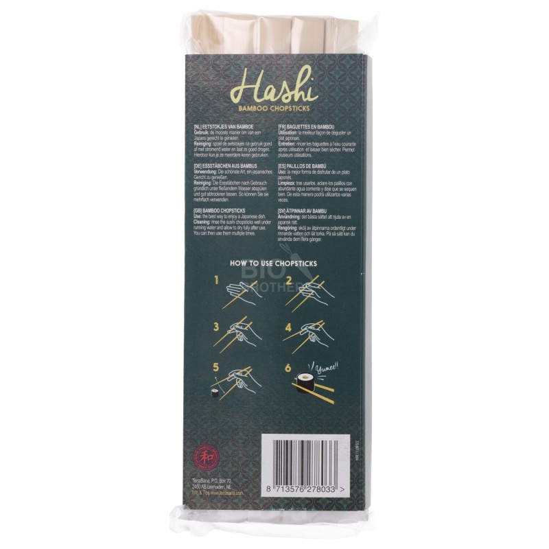 HASHI BACCHETTE PER MANGIARE IN BAMBU'