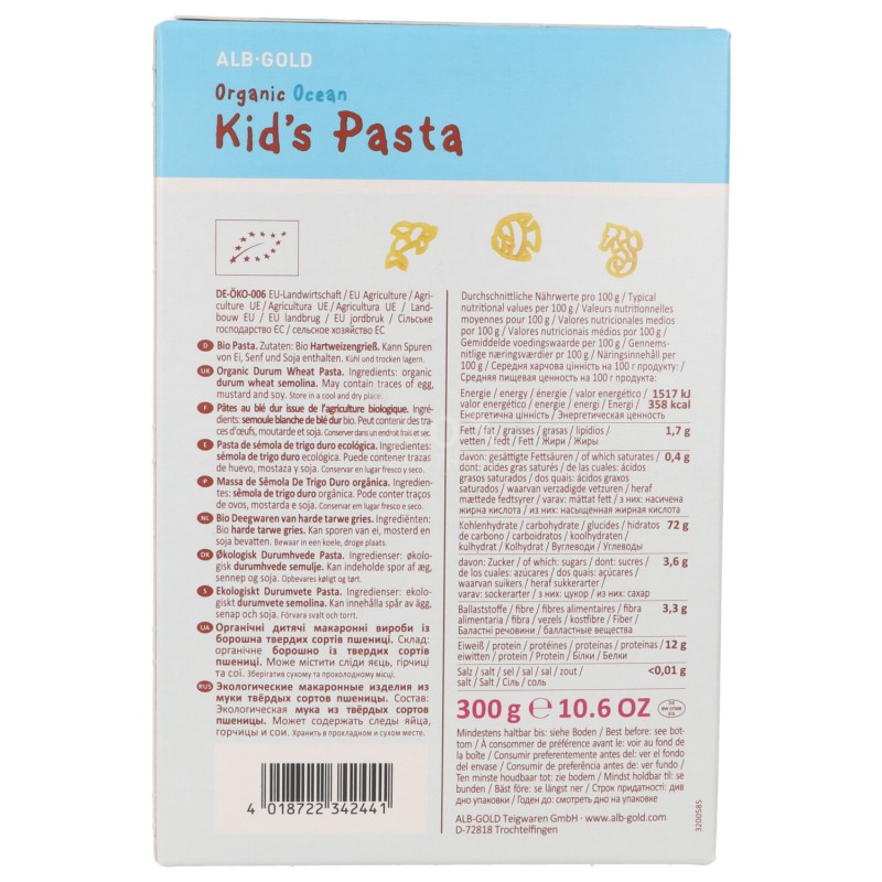 KID'S PASTA OCEANO BIO 300G ALB NATUR