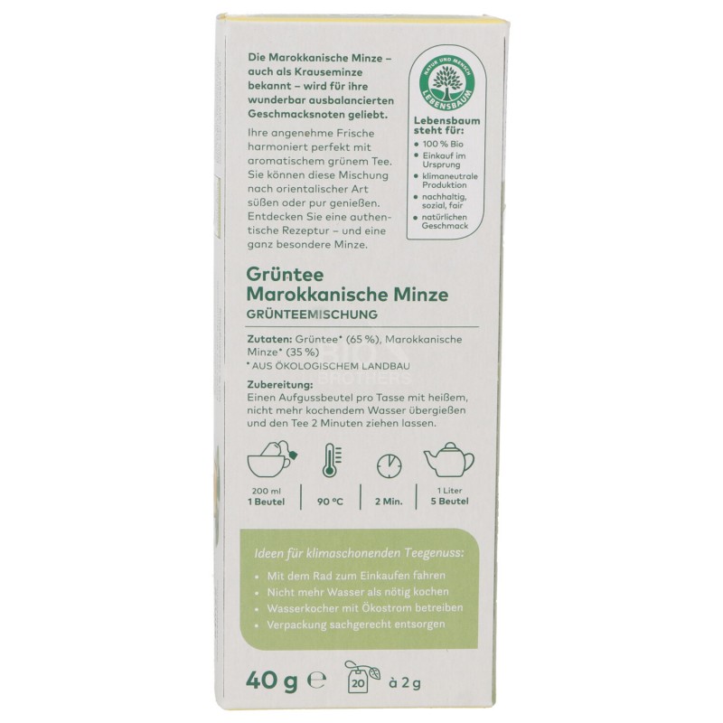 TE'VERDE CON MENTA MAROK.FILTR.20X2G LEBEN.