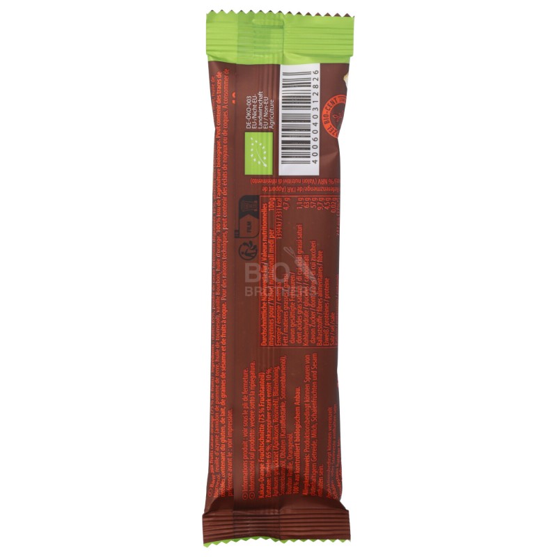 Kakao Orange Barretta alla frutta con cacao all'arancia Bio