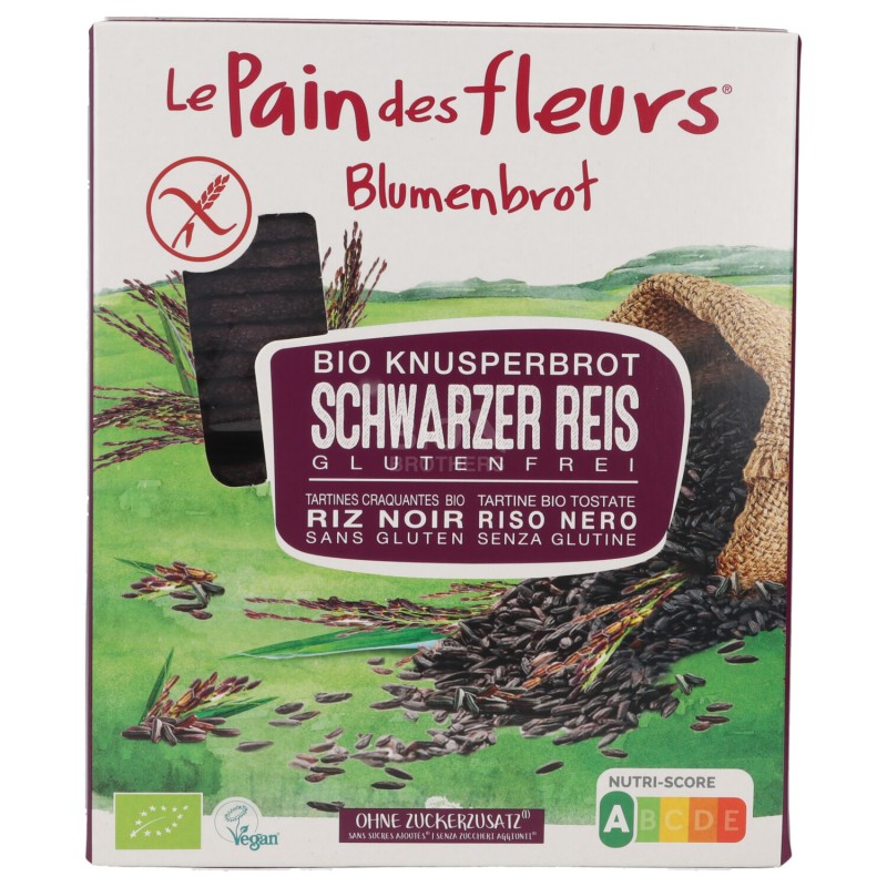 Tartine tostate estruse al riso nero