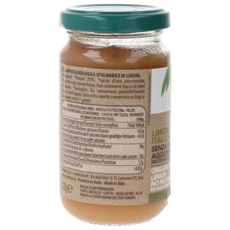 COMPOSTA LIMONI S/PECTINA 220G PROBIOS