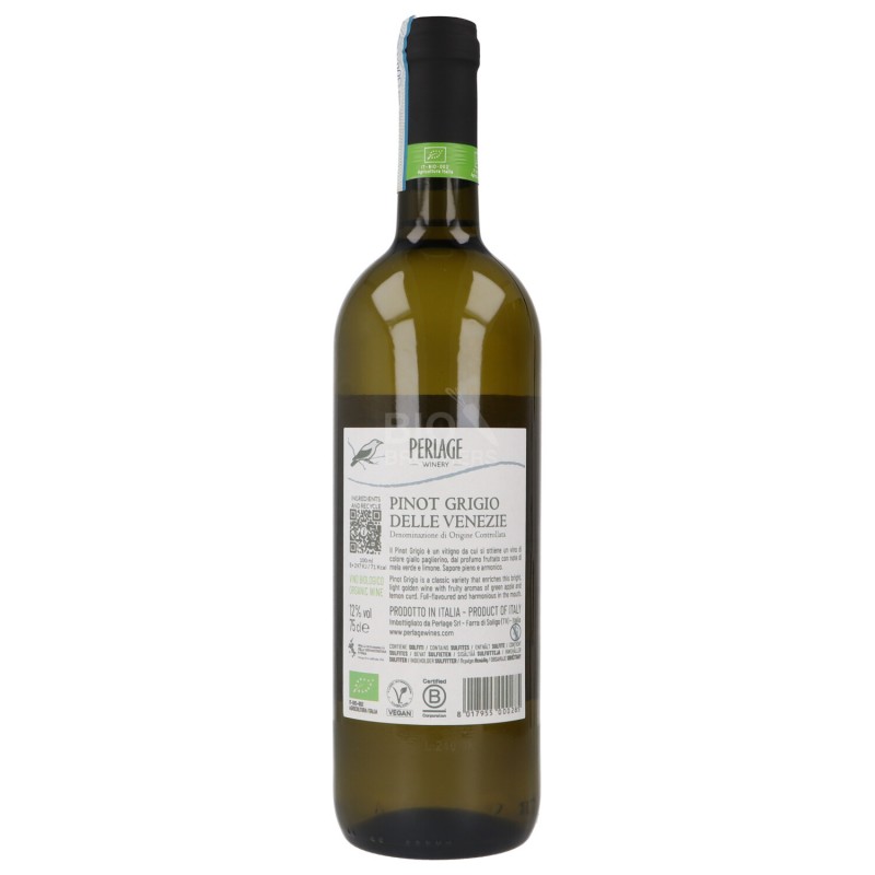 VINO PINOT GRIGIO DOC BIOLOGICO 750ML PERLAGE