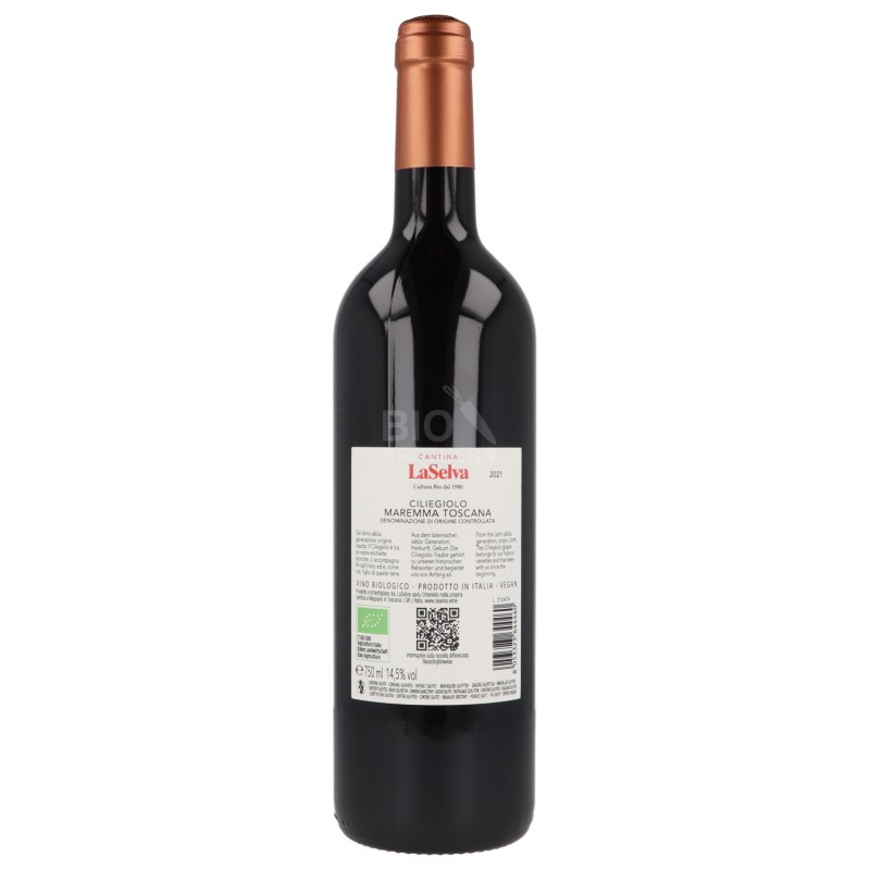 VINO CILIEGIOLO BIOLOGICO 750ML LASELVA