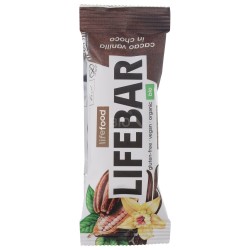 Lifebar barretta Cacao & Vaniglia rivestita Choco bio raw