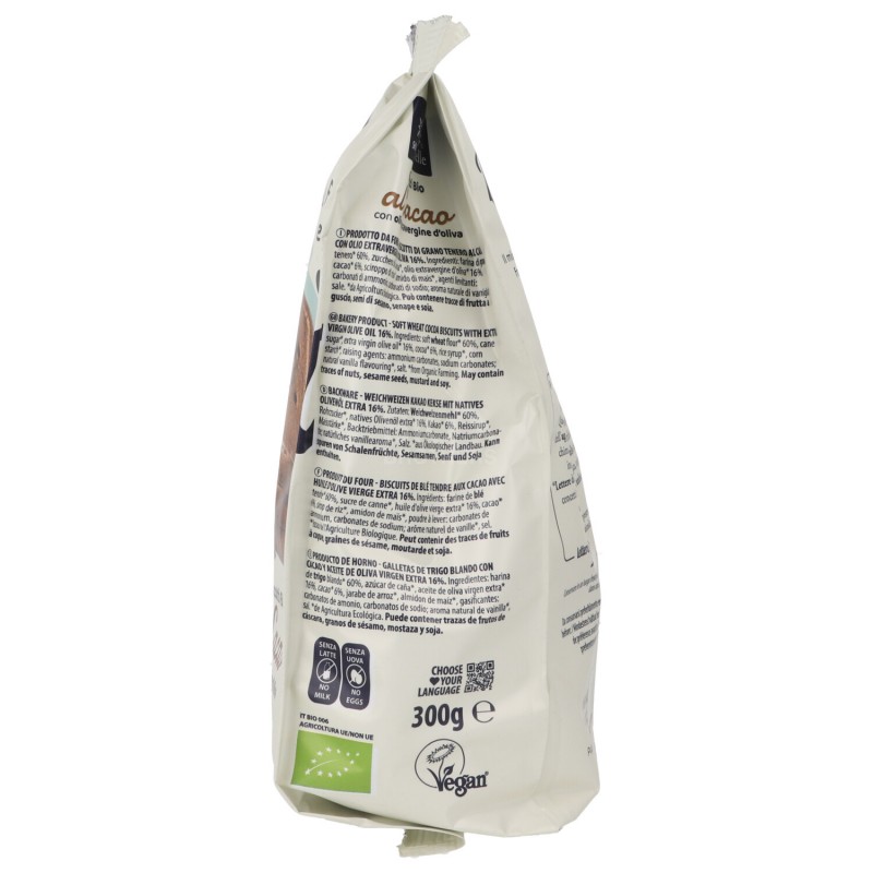 Frollini al Cacao Biologici Senza Latte