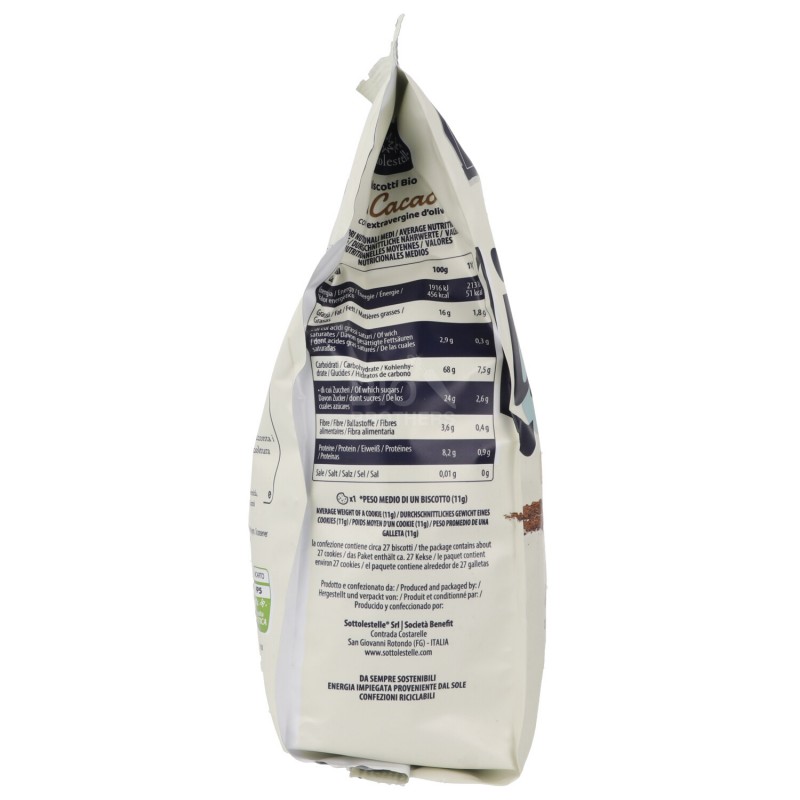 Frollini al Cacao Biologici Senza Latte