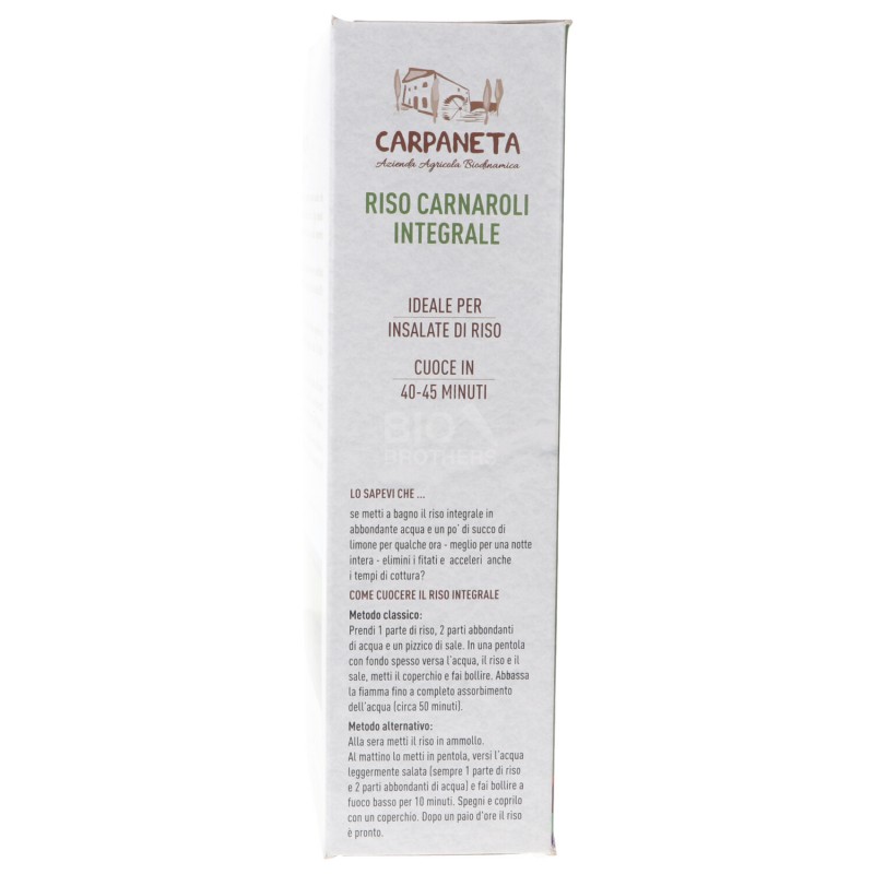 RISO CARNAROLI INTEGRALE BIO 1KG CARPANETA