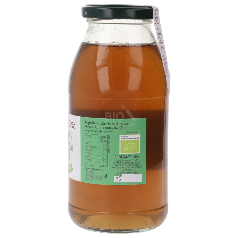 Sciroppo alla menta forte biologico