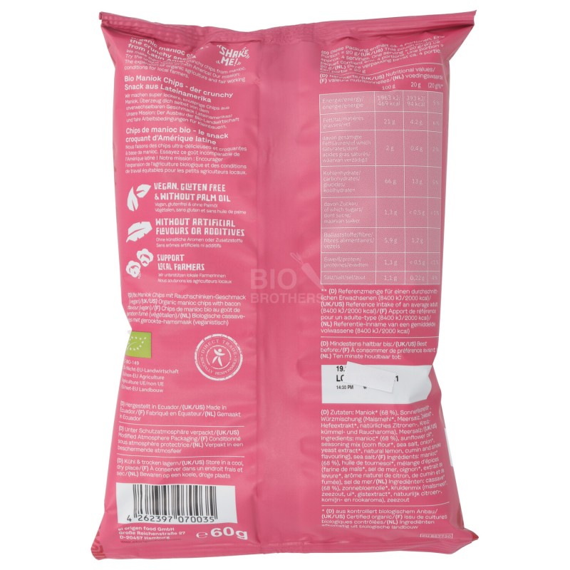 CHIPS MANIOCA BACON VEGAN 60G