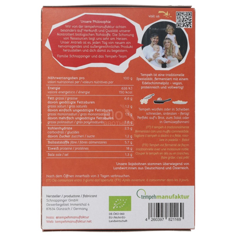 TEMPEH BBQ BIOLOGICO 200G T.MANUF.