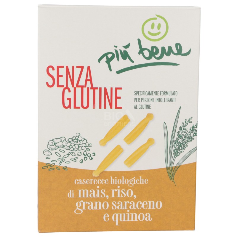 Caserecce biologiche di mais, riso, grano saraceno e quinoa