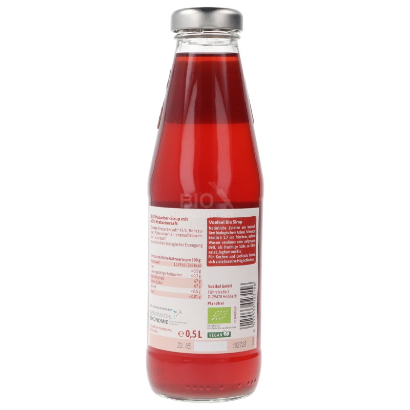 SCIROPPO DI RABARBARO BIO 500ML VOELKEL