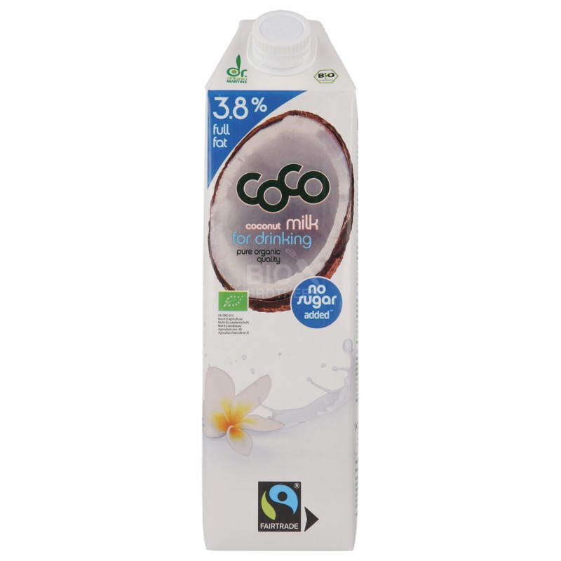 LATTE DI COCCO 3.8% DA BERE BIO 1LT DRMAR.