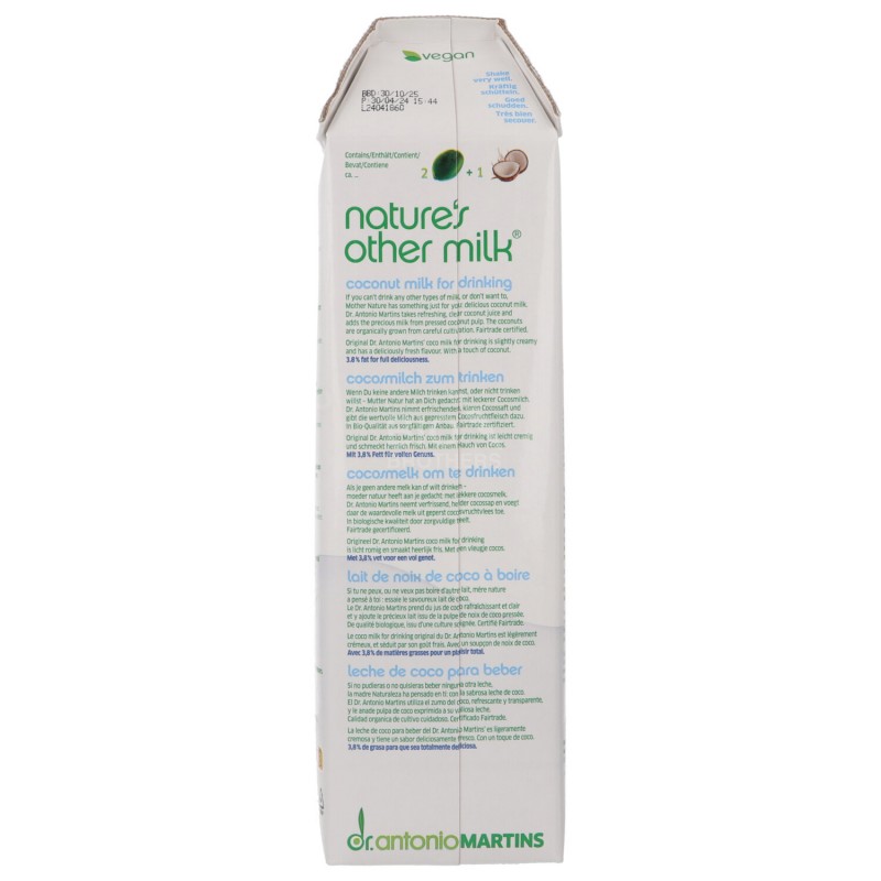 LATTE DI COCCO 3.8% DA BERE BIO 1LT DRMAR.