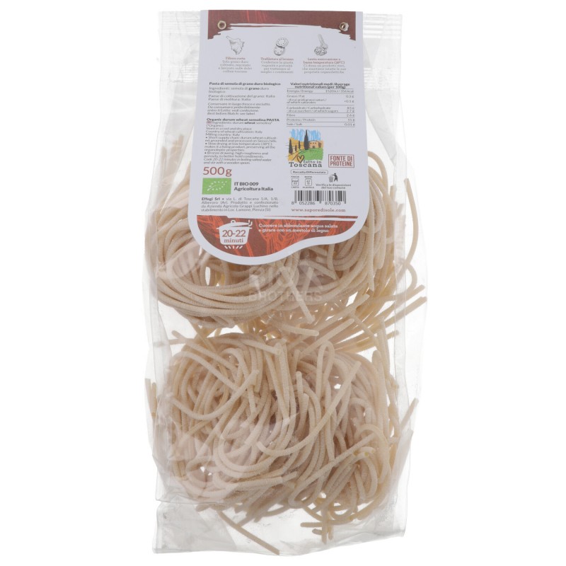 Pici della Val d'Orcia pasta di Grano Duro biologica