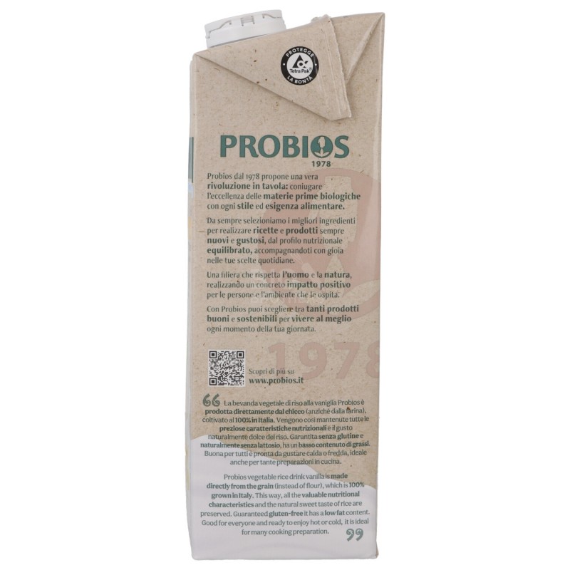 Bevanda Riso Vaniglia Biologica