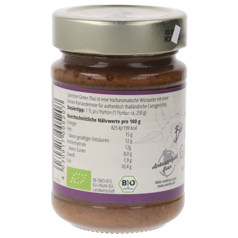 Pasta al Curry Green Thai biologica