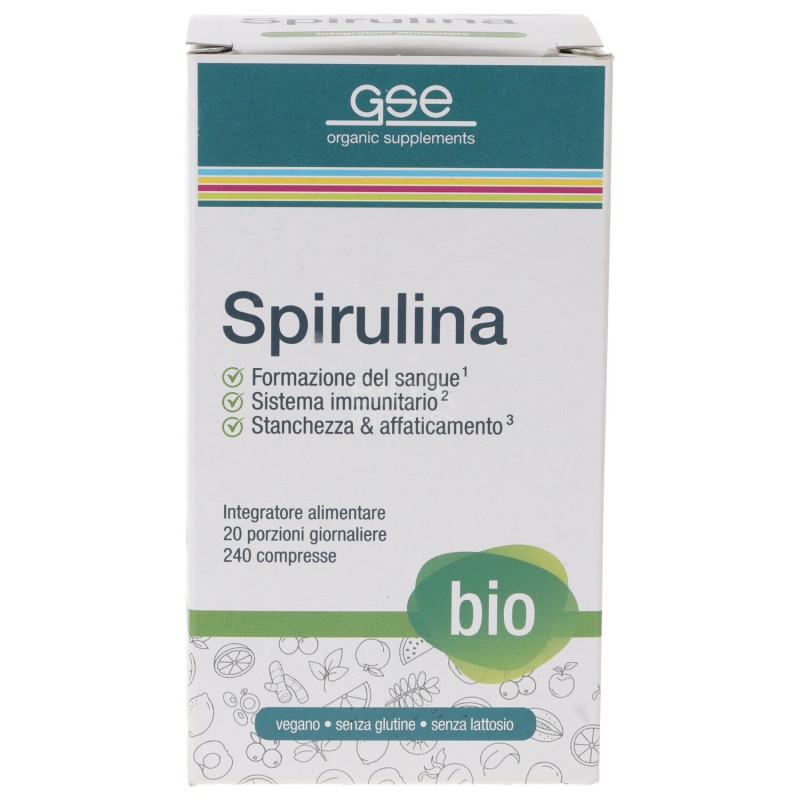 BIO SPIRULINA INTEGRATORE ALIMENTARE 240 COMPRESSE GSE