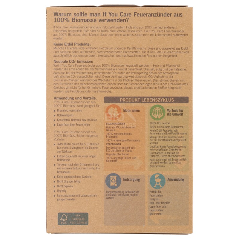 ACCENDIFUOCO DA BIOMASSE 28PZ IFYOUCARE