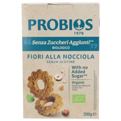 BISCOTTI SENZA ZUCCHERI FIORI ALLA NOCCIOLA BIOLOGICI 200G PROBIOS