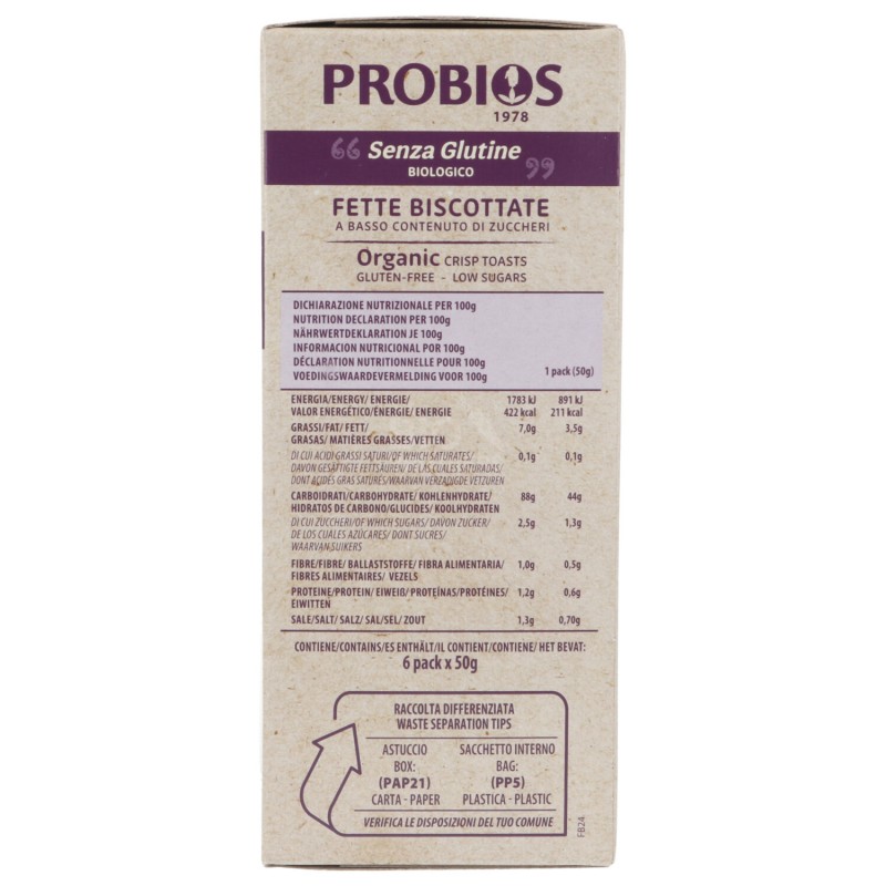 Fette biscottate senza glutine