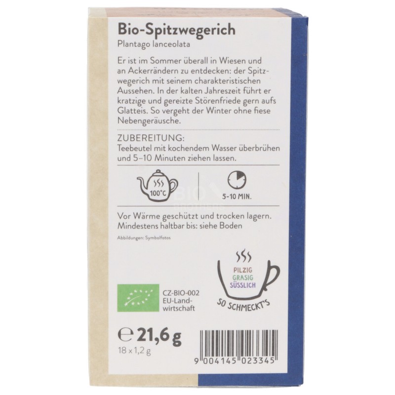 PIANTAGGINE PER INFUSO IN FILTR.BIO 18X1.2G SNN