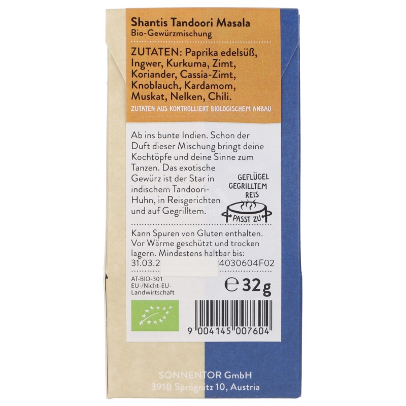 Tandoori Masala mix biologico di spezie