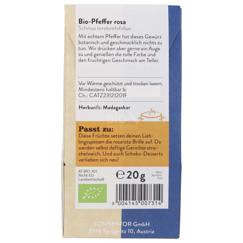 Pepe Rosa in grani biologico